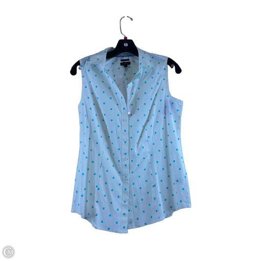 Top Sleeveless By Talbots In Blue & White, Size: Xs