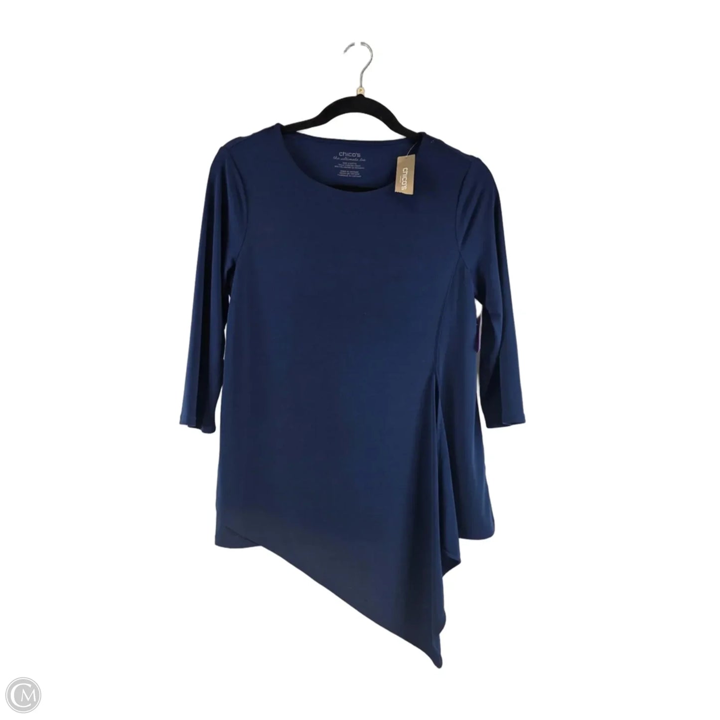 Top Long Sleeve By Chicos In Navy, Size: Sp