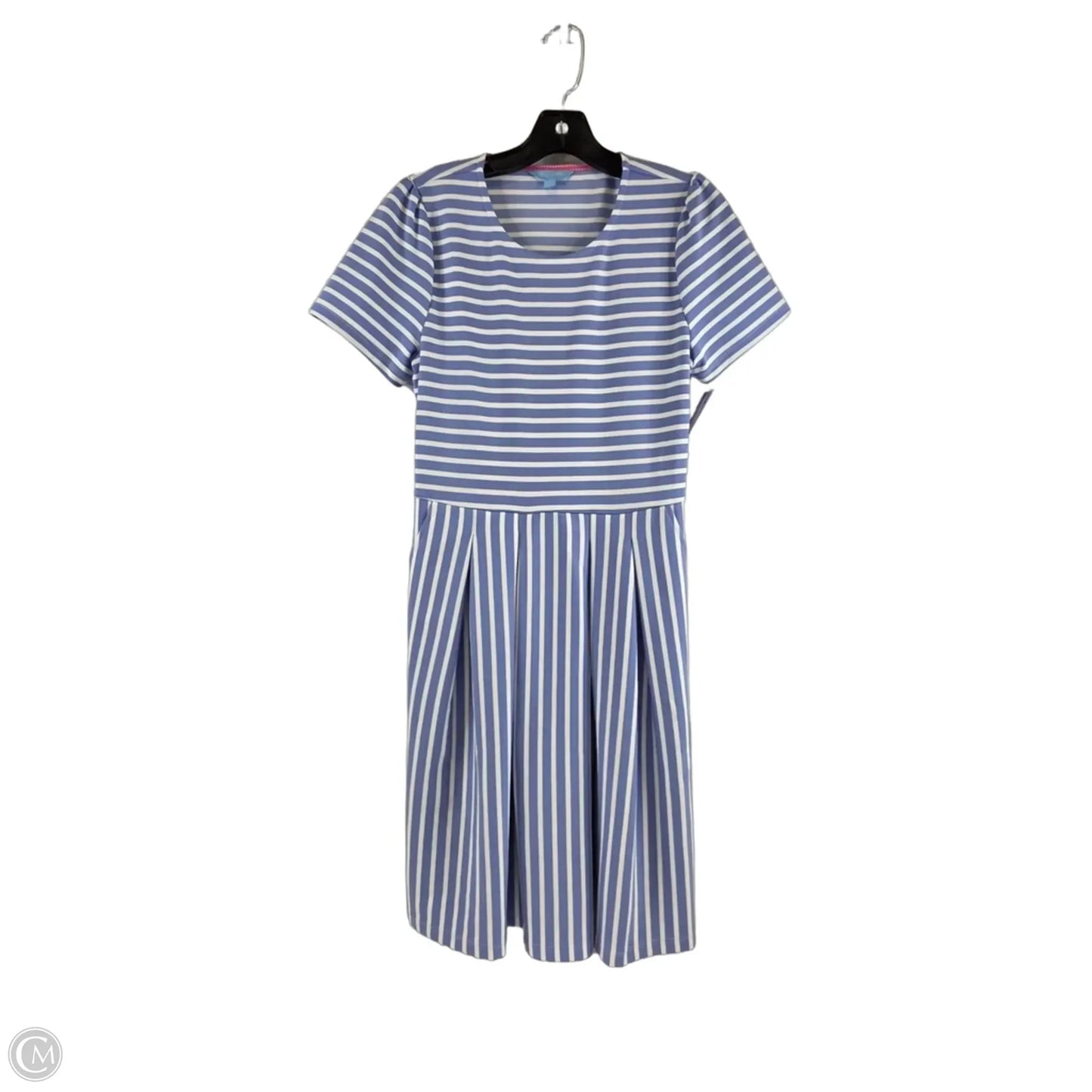 Dress Casual Midi By Draper James In Blue & White, Size: S