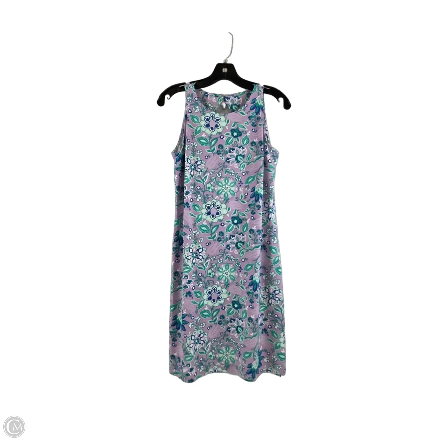 Dress Casual Midi By Talbots In Green & Purple, Size: Sp