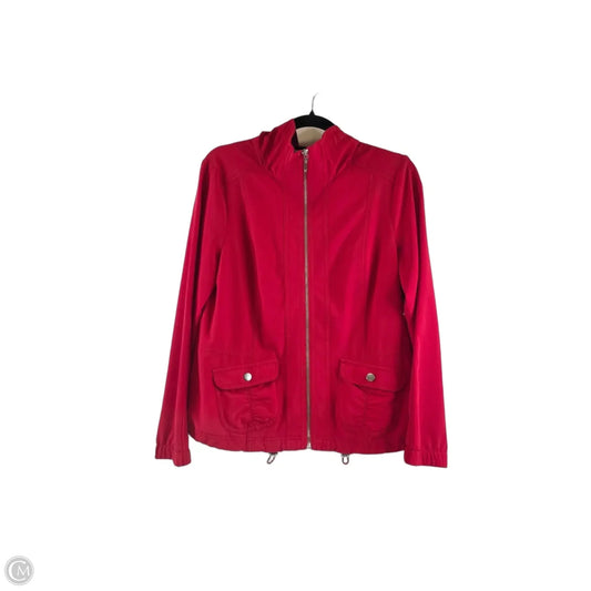 Jacket Windbreaker By Zenergy By Chicos In Red, Size: S