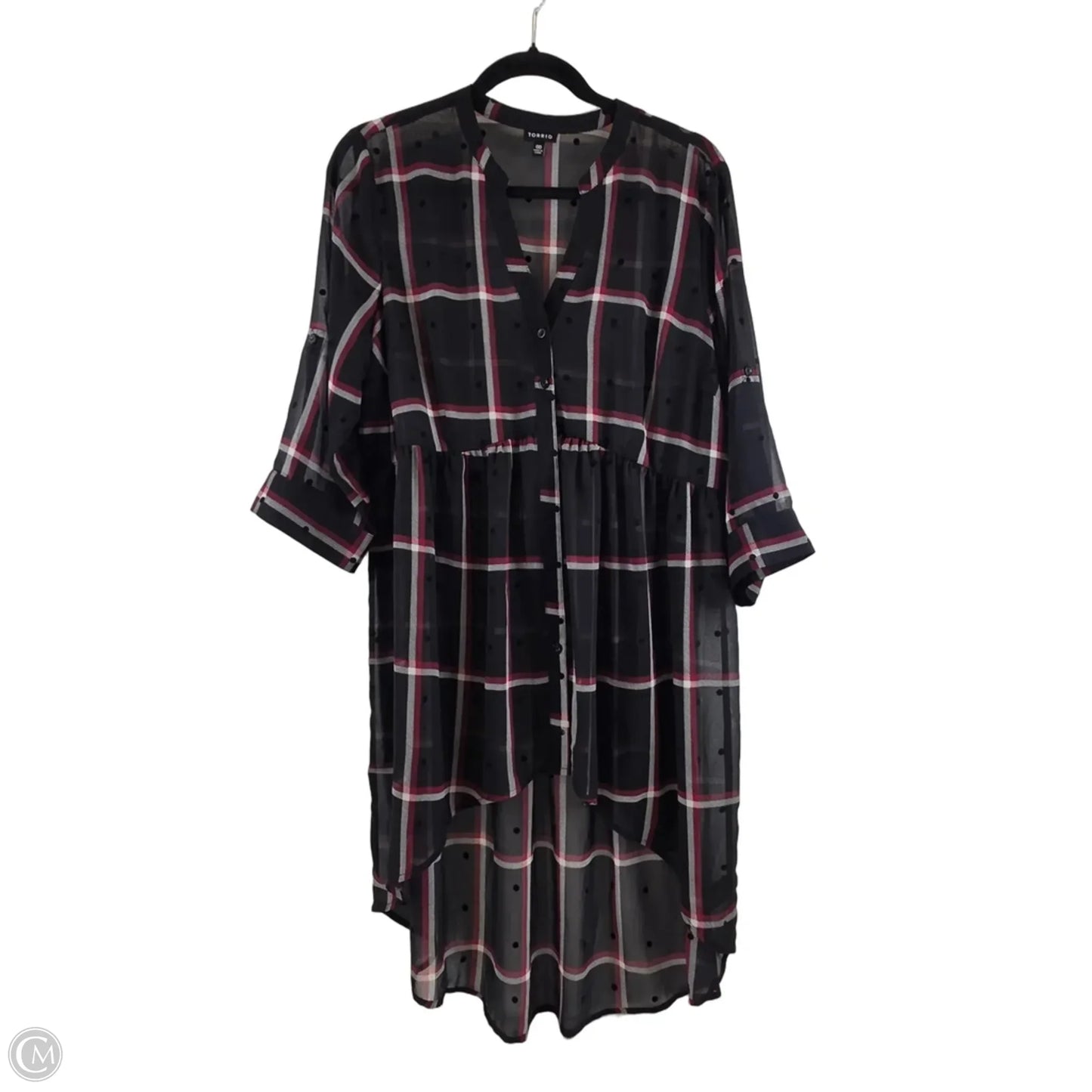 Kimono By Torrid In Black & Red, Size: M