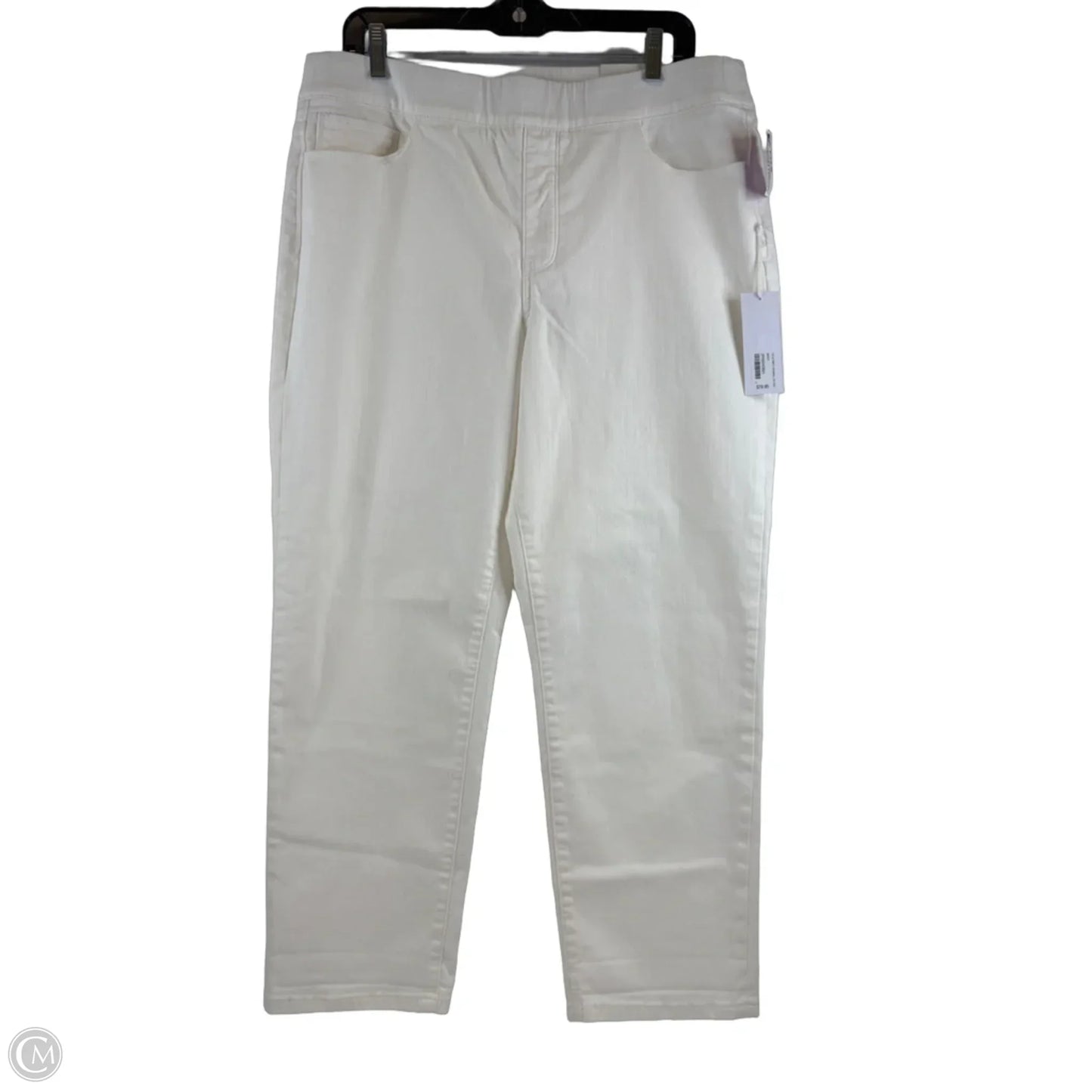 Jeans Straight By Soft Surroundings In White Denim, Size: 14