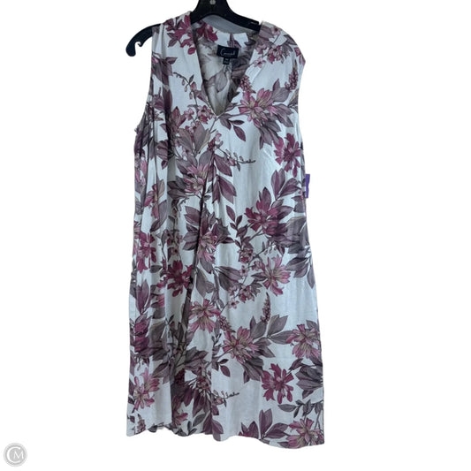 Dress Casual Short By Connected Apparel In Pink & White, Size: Xl