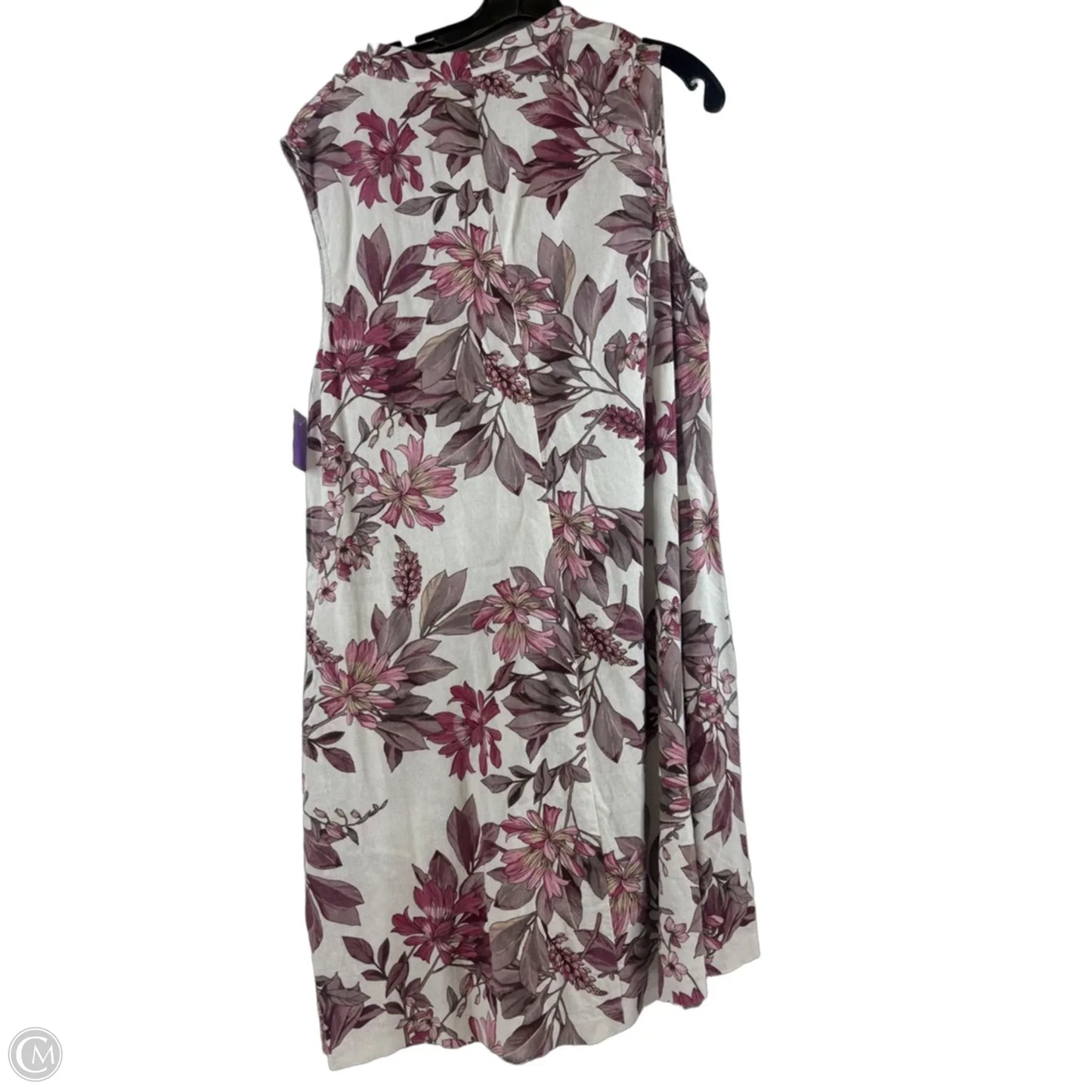 Dress Casual Short By Connected Apparel In Pink & White, Size: Xl