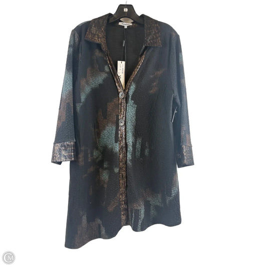 Blazer By Clothes Mentor In Black & Blue, Size: L