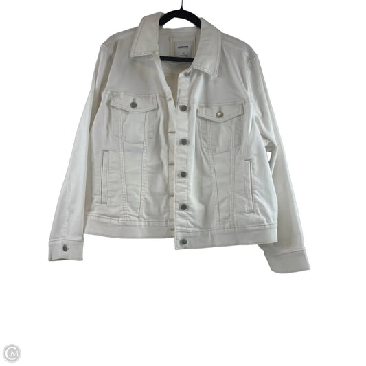 Jacket Denim By Sonoma In White Denim, Size: 1x