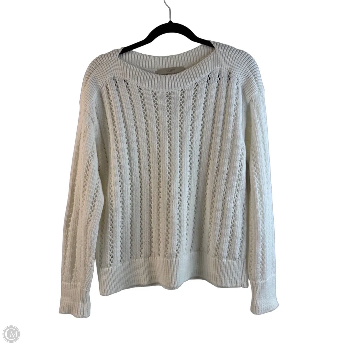 Sweater By Loft In Cream, Size: M