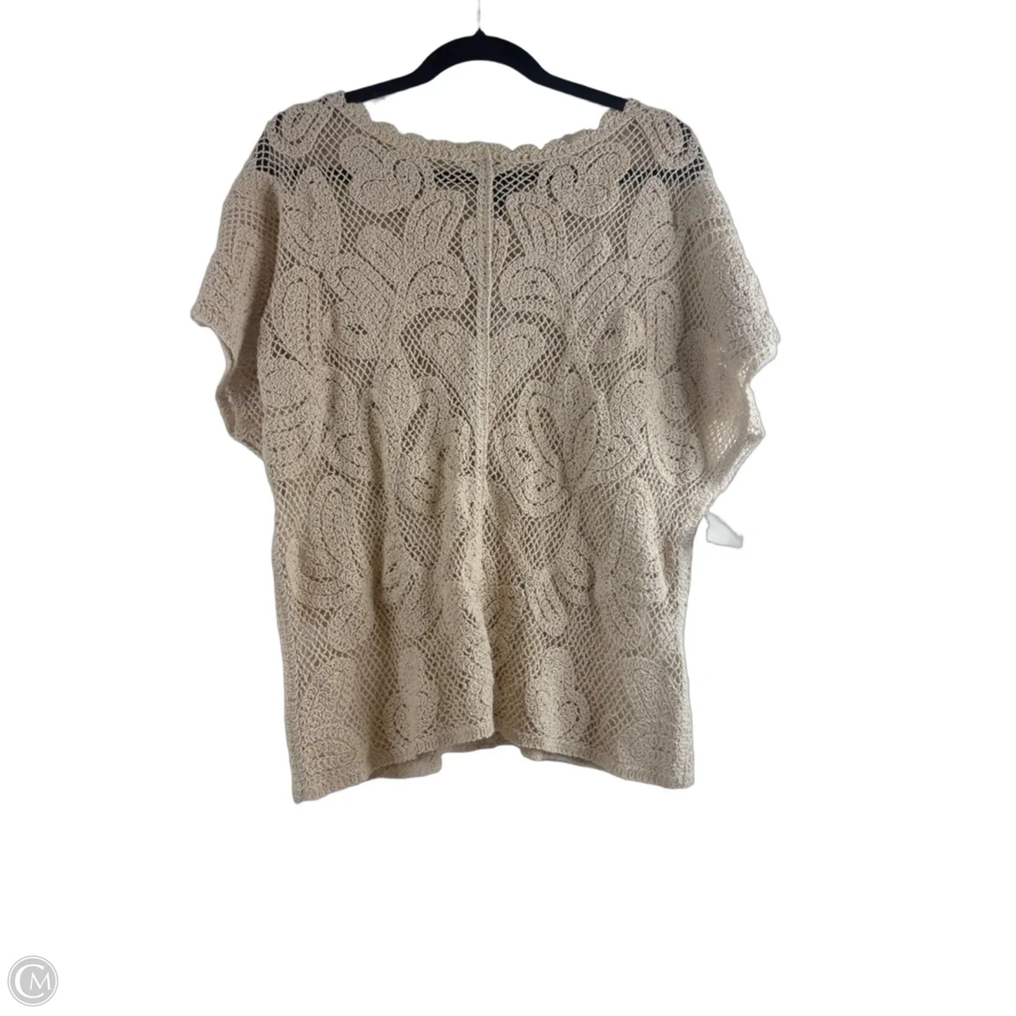 Top Short Sleeve By Clothes Mentor In Beige, Size: S