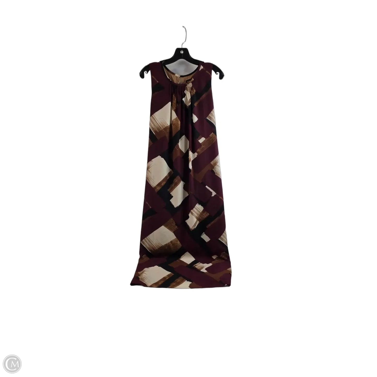Dress Casual Maxi By Banana Republic In Gold & Red, Size: L