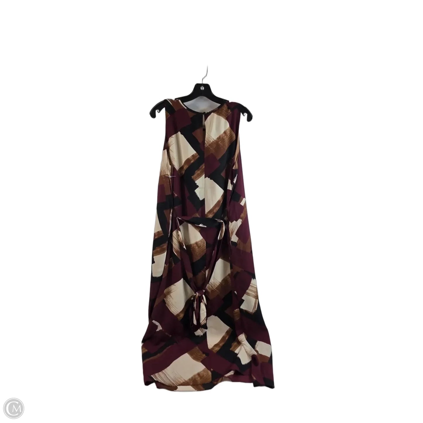 Dress Casual Maxi By Banana Republic In Gold & Red, Size: L