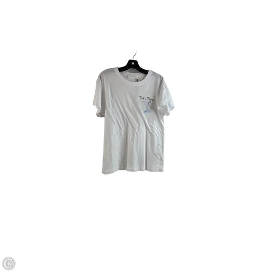 Top Short Sleeve By Self Contrast In White, Size: Xs