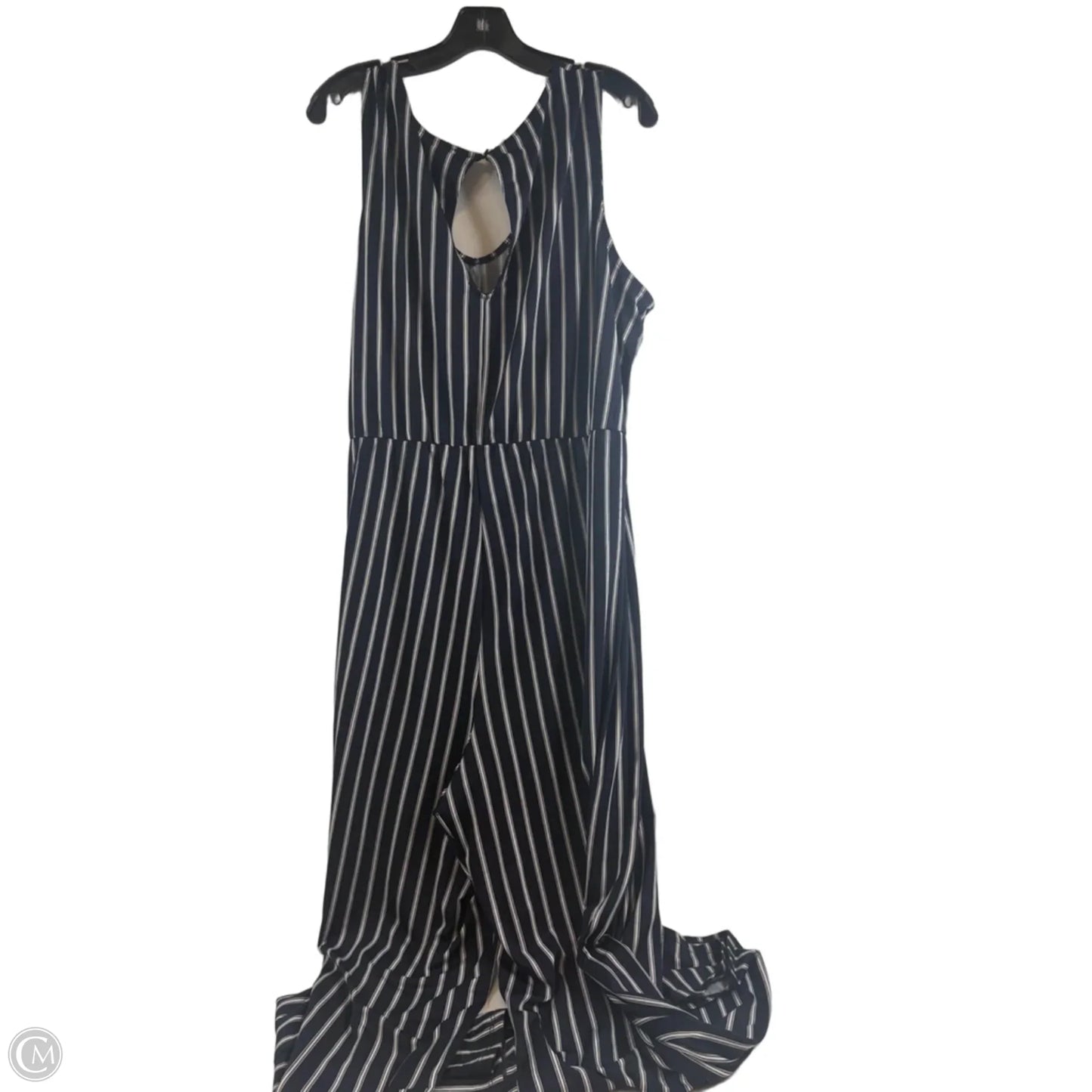 Jumpsuit By Wrapper In Blue & White, Size: 3x