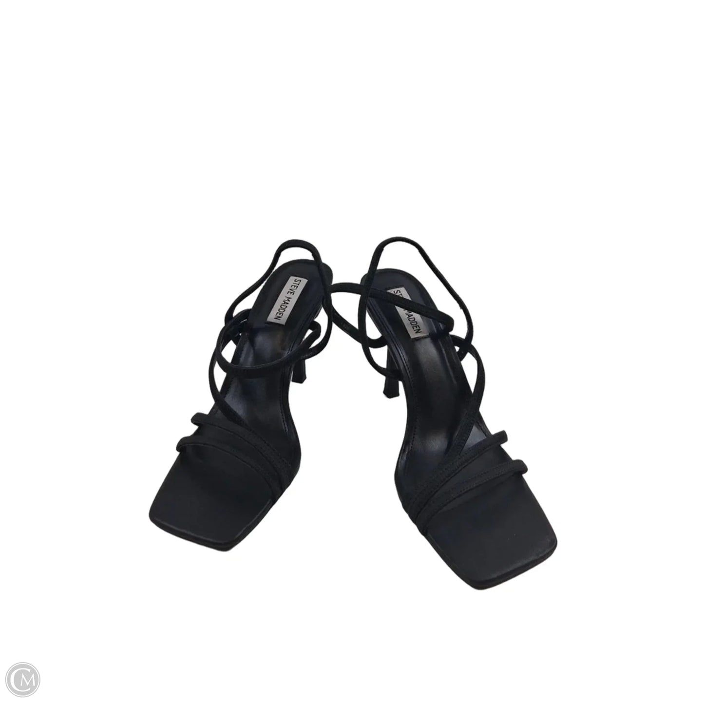 Sandals Heels Stiletto By Steve Madden In Black, Size: 10