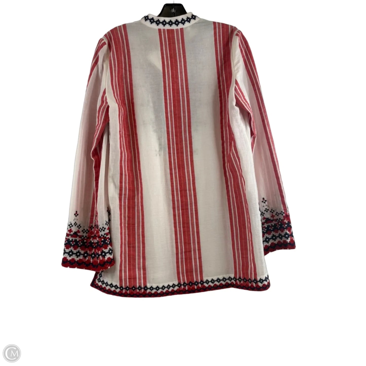 Tunic Designer By Tory Burch In Blue & Red & White, Size: M