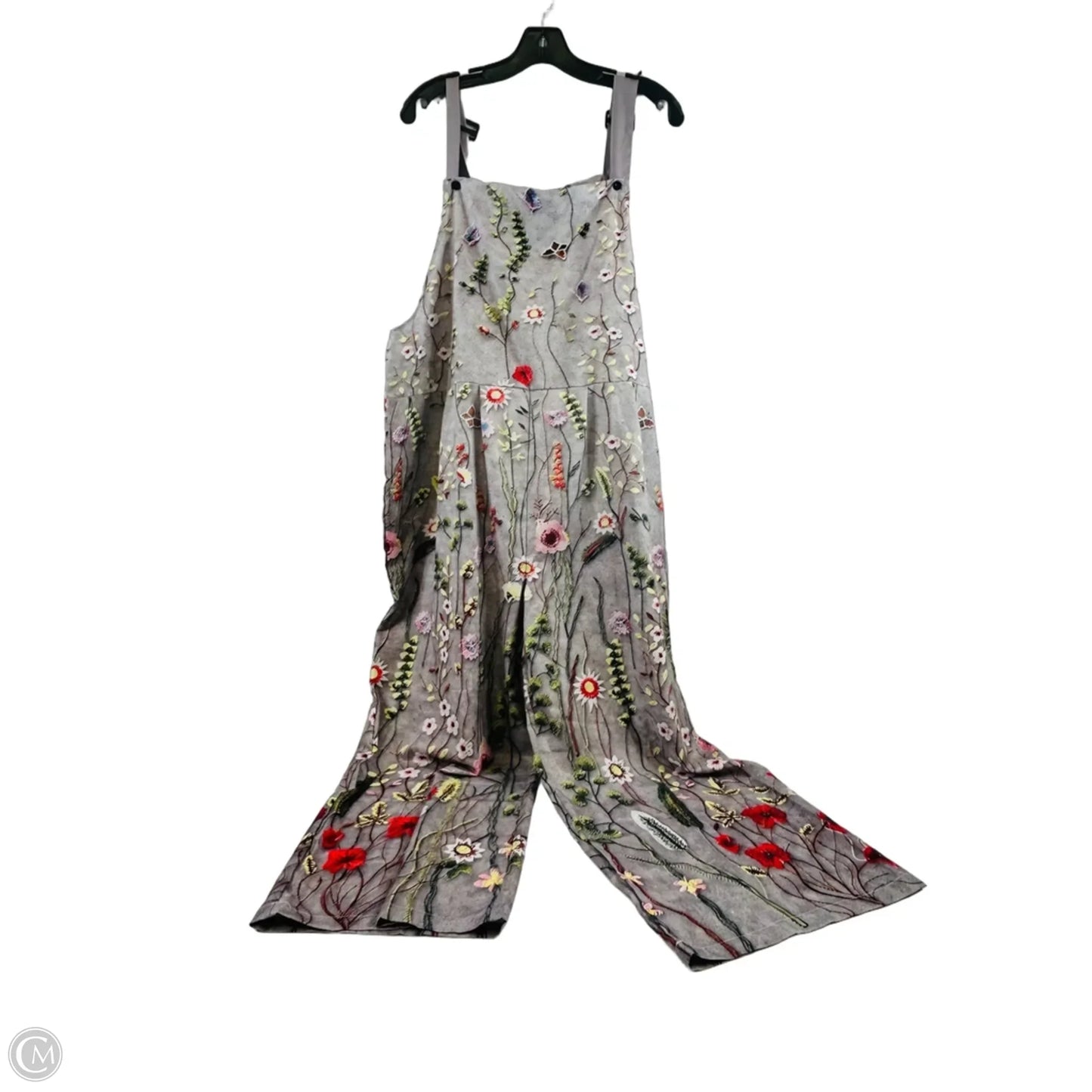 Overalls By Clothes Mentor In Grey & Orange, Size: Xl