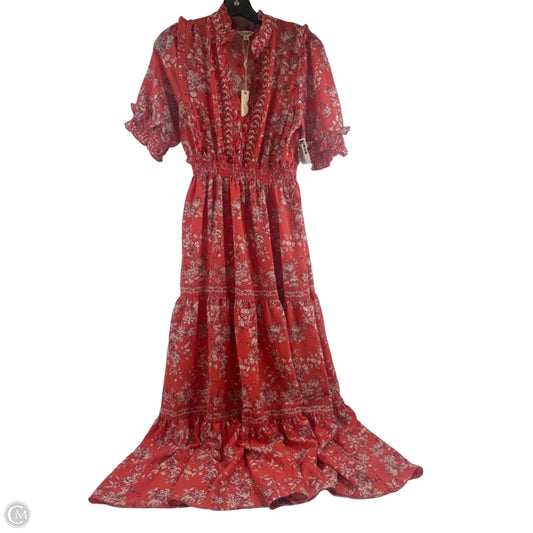 Dress Casual Maxi By Max Studio In Orange & White, Size: M