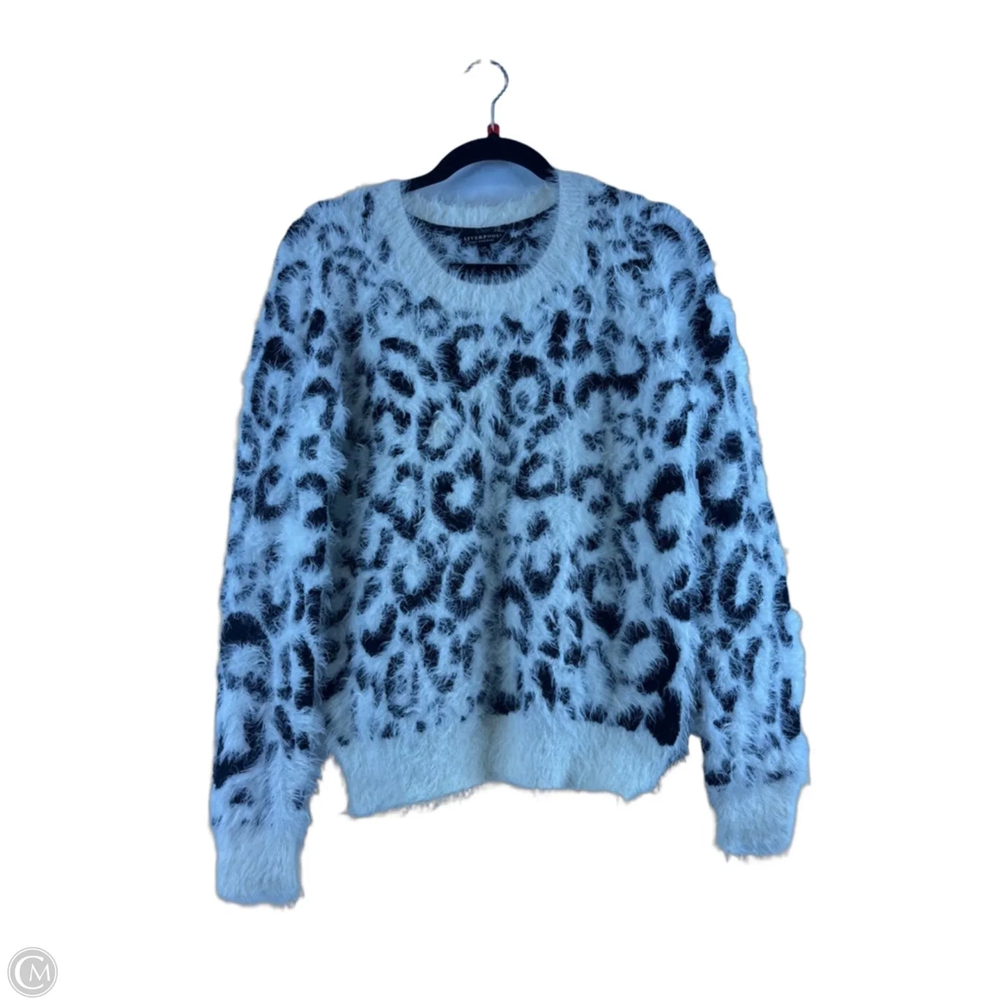 Sweater By Liverpool In Leopard Print, Size: Xs