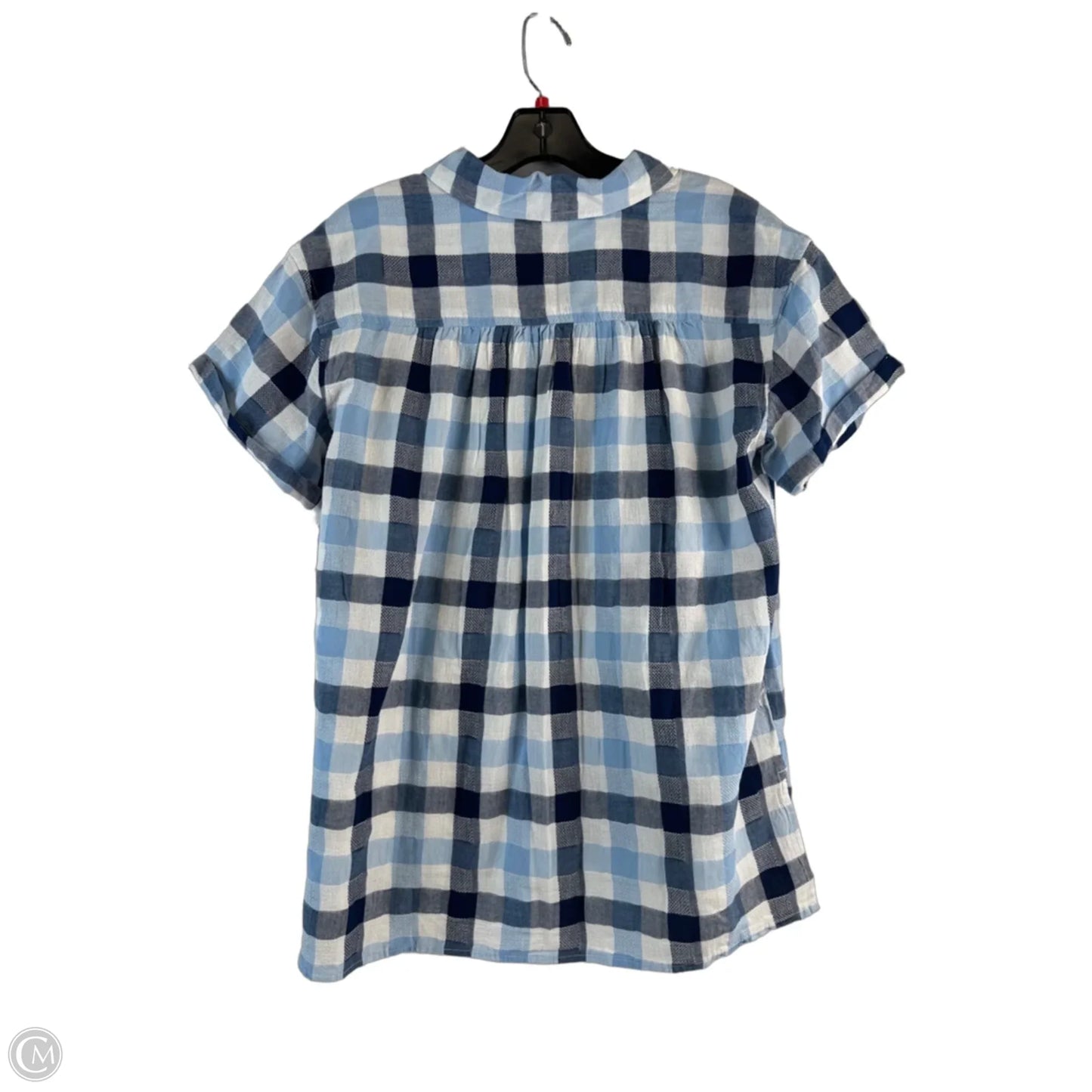 Top Short Sleeve By St Johns Bay In Blue & White, Size: L
