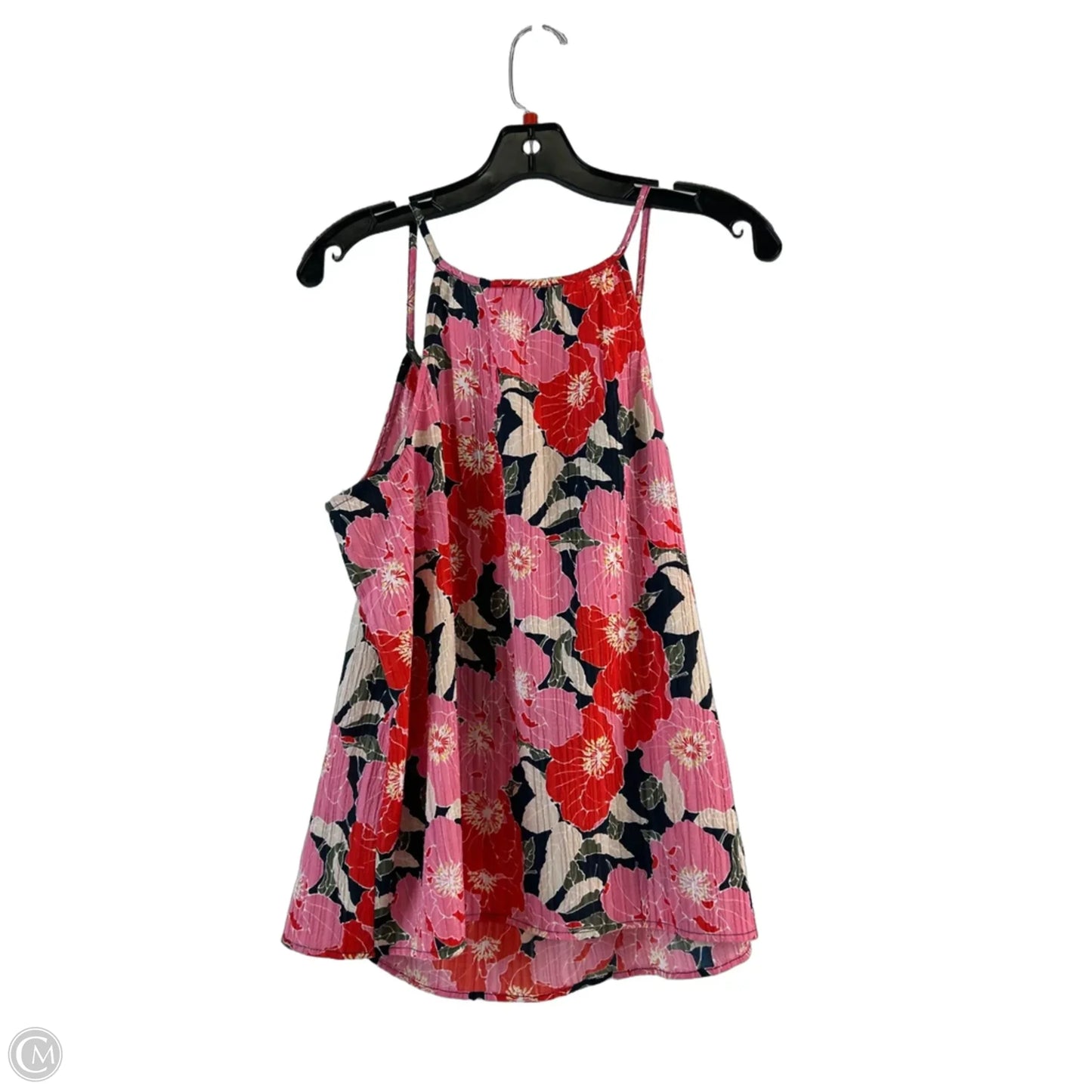 Top Sleeveless By Loft In Pink & Red, Size: Lp