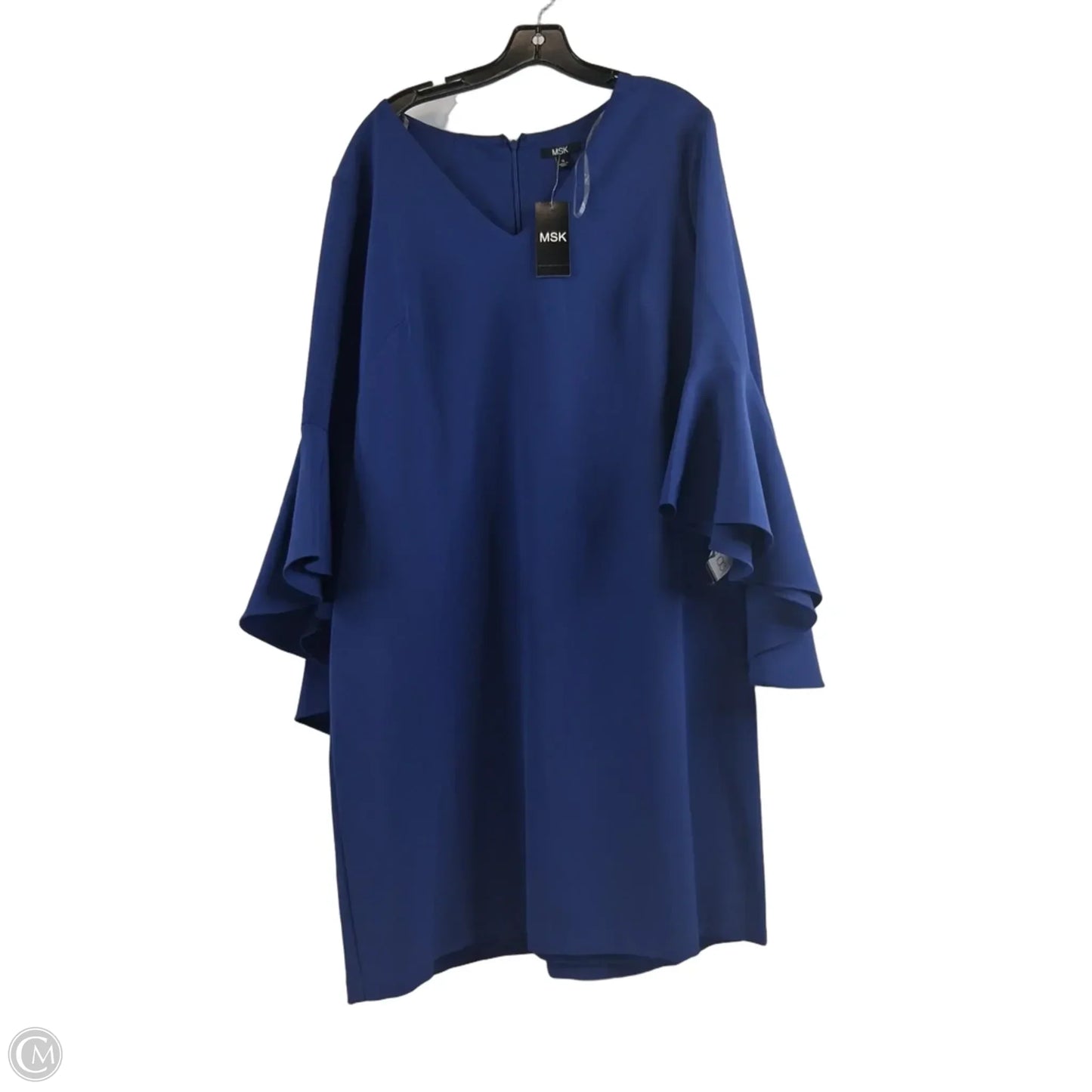 Dress Casual Midi By Msk In Blue, Size: Xl