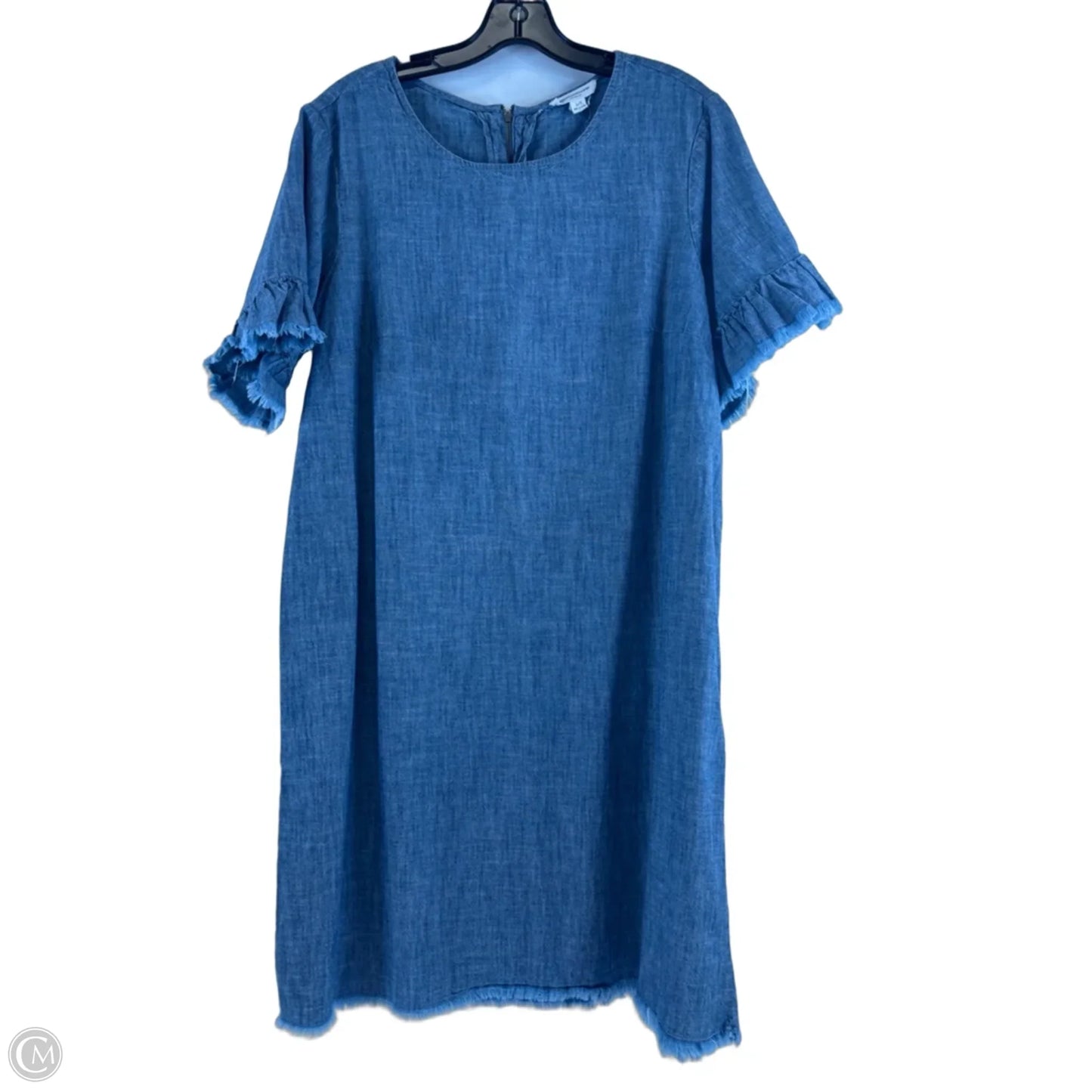 Dress Casual Midi By Beachlunchlounge In Blue Denim, Size: L