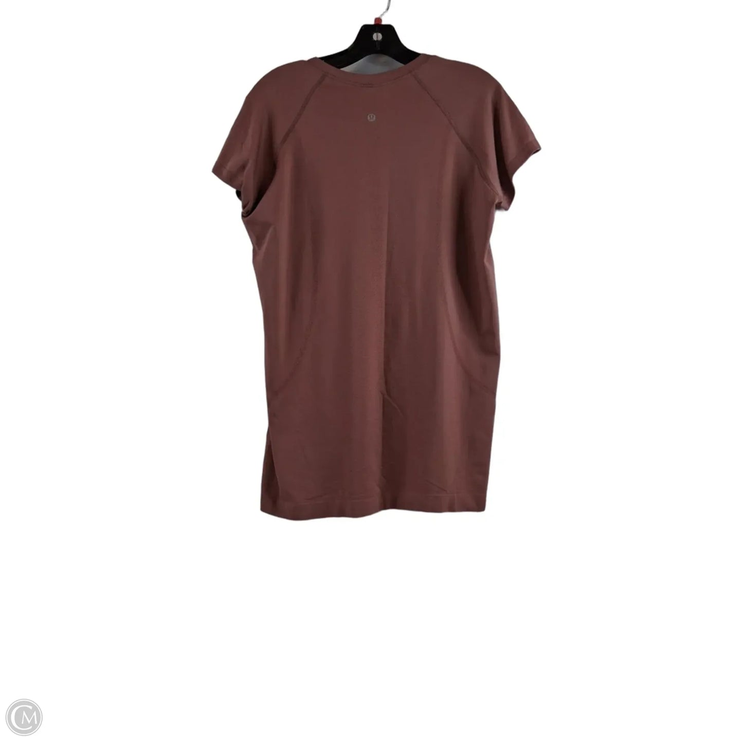 Athletic Top Short Sleeve By Lululemon In Brown, Size: 14