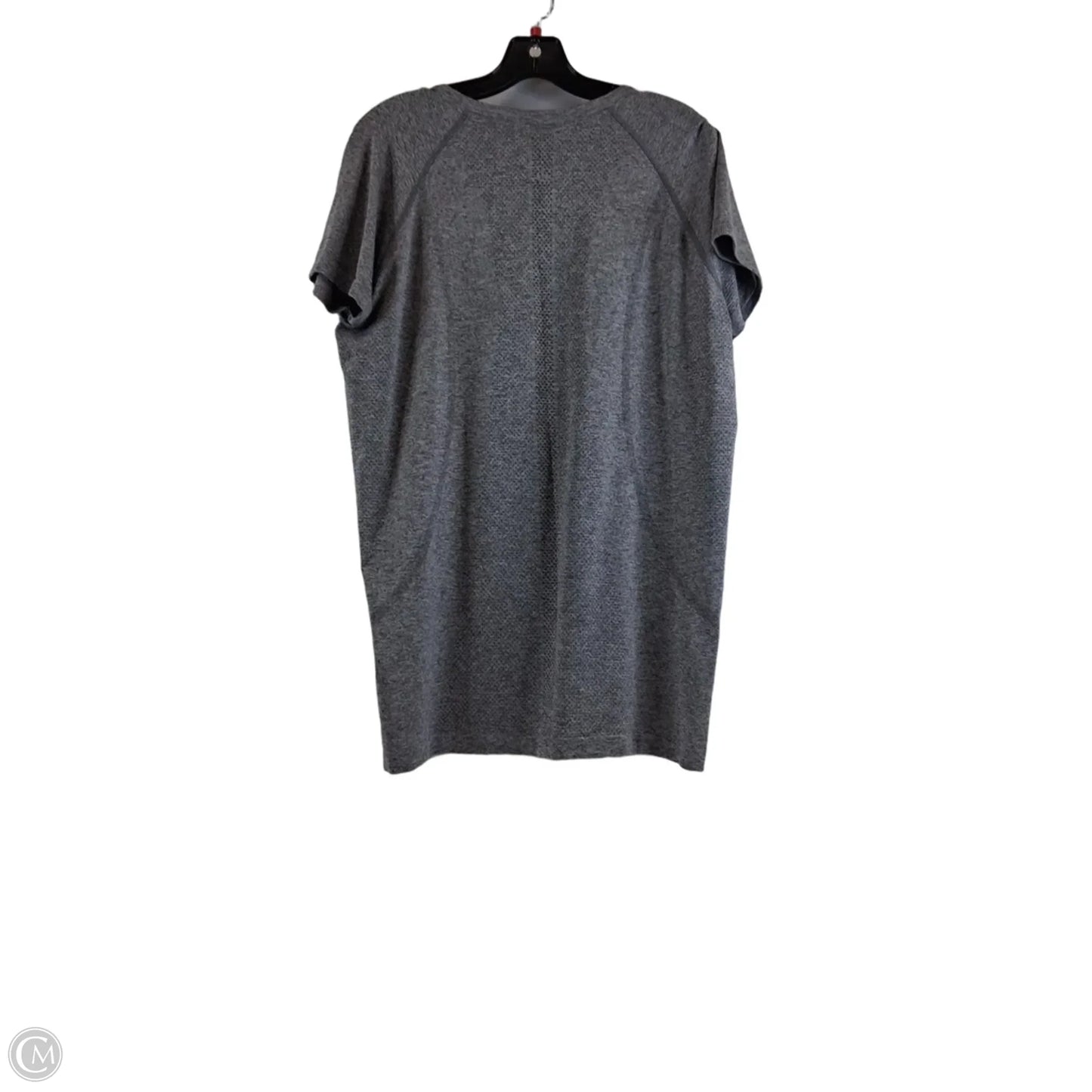 Athletic Top Short Sleeve By Lululemon In Grey, Size: 16