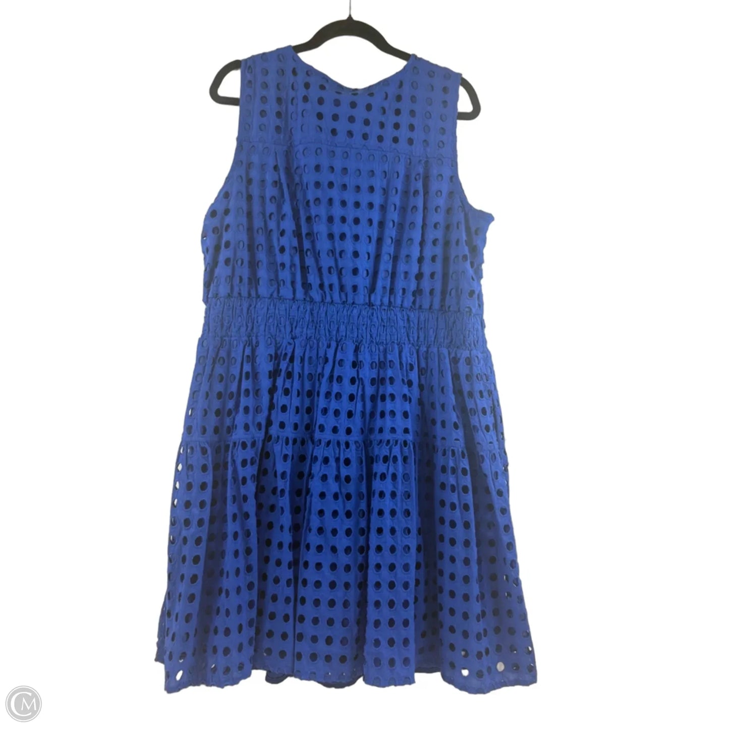Dress Casual Midi By Simply Vera In Blue, Size: Xl