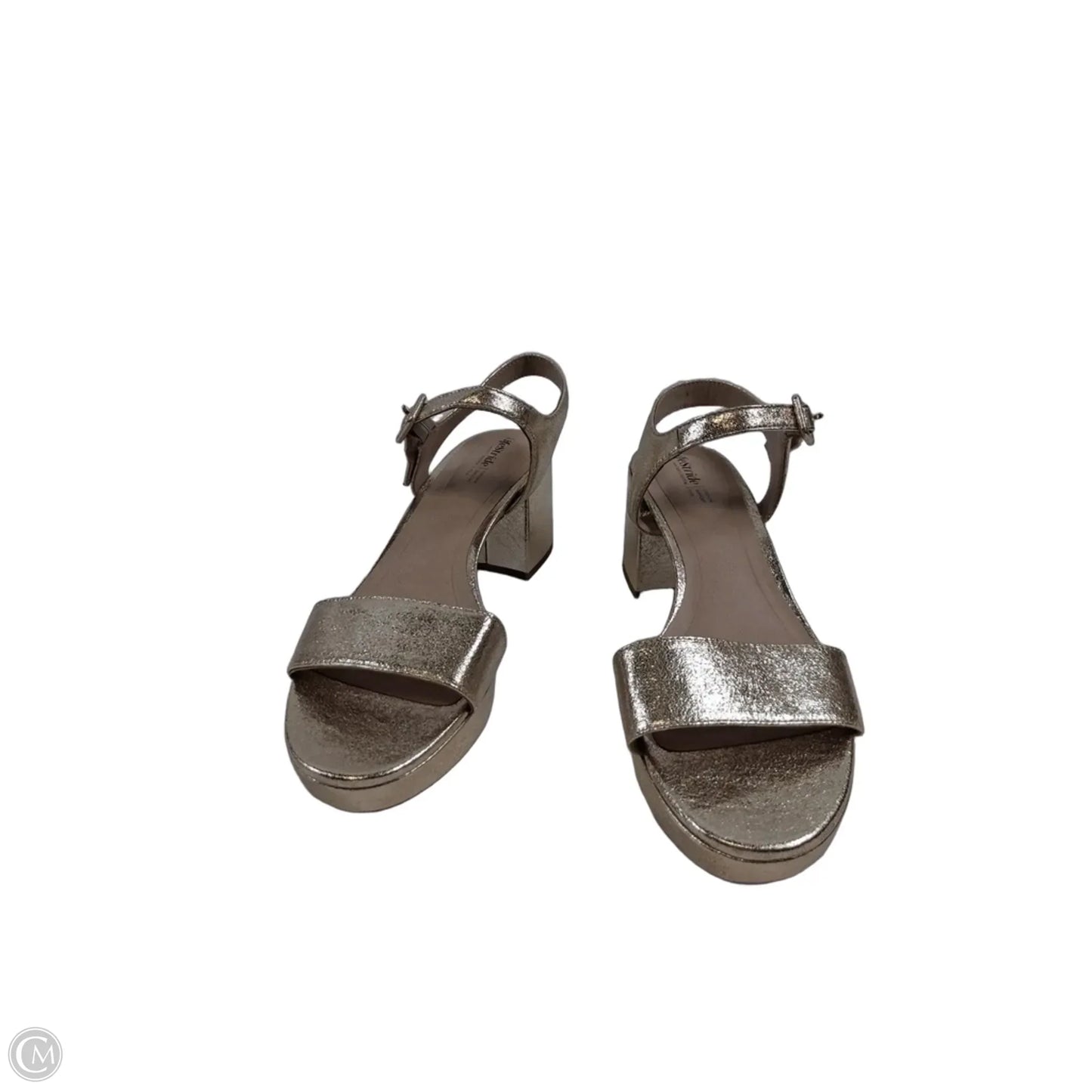 Sandals Heels Block By Life Stride In Gold, Size: 12.5