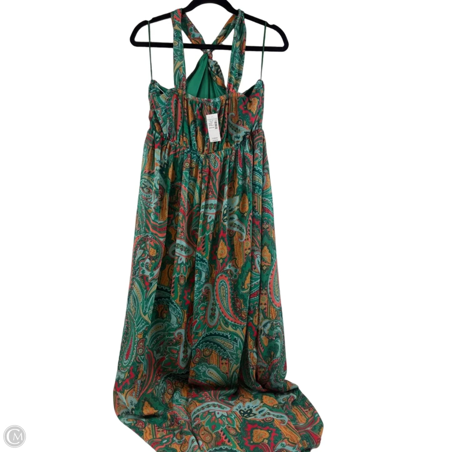 Dress Casual Maxi By Maurices In Green & Orange, Size: M