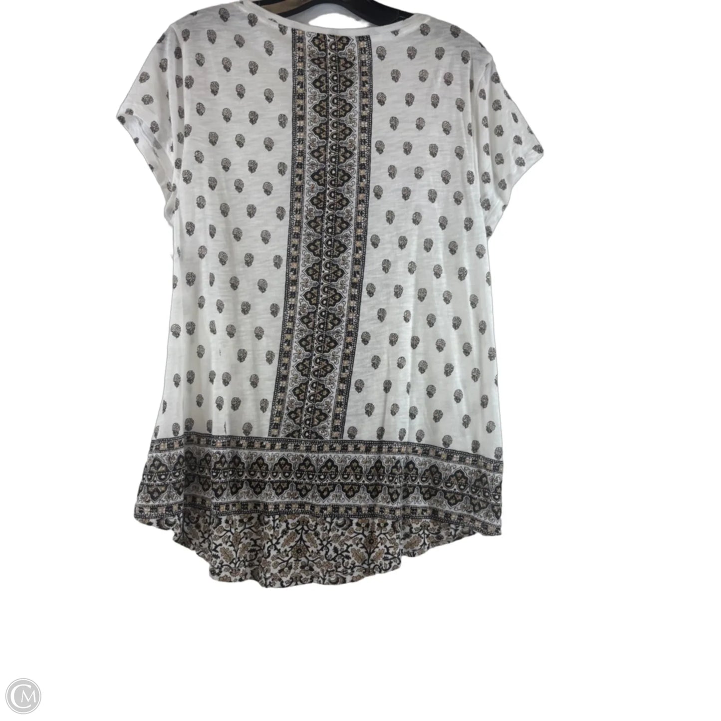 Top Short Sleeve By Loft In Green & Purple, Size: Xsp