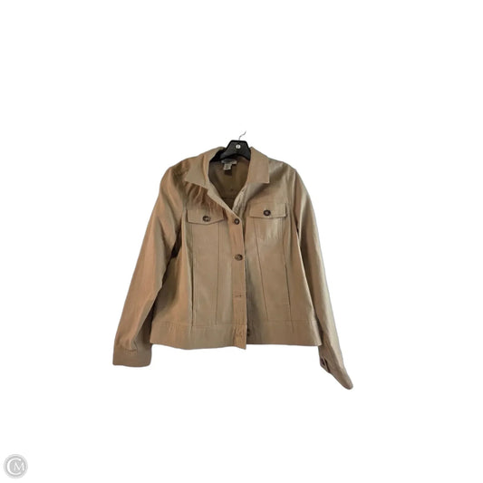 Jacket Denim By Rachel Zoe In Tan, Size: L