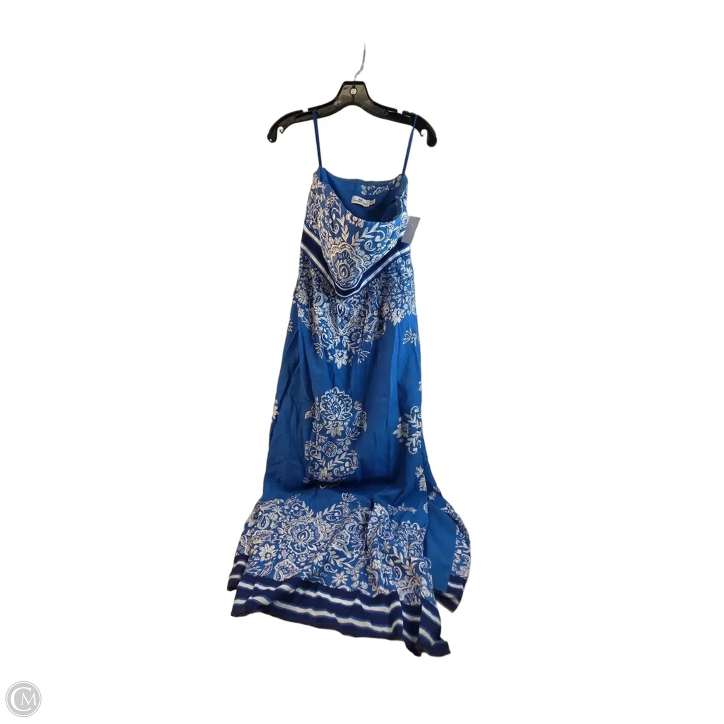 Dress Casual Maxi By Vineyard Vines In Blue & White, Size: M
