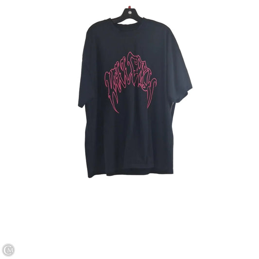 Top Short Sleeve Basic By Clothes Mentor In Black & Pink, Size: 3x
