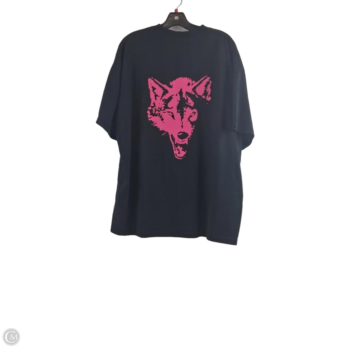 Top Short Sleeve Basic By Clothes Mentor In Black & Pink, Size: 3x