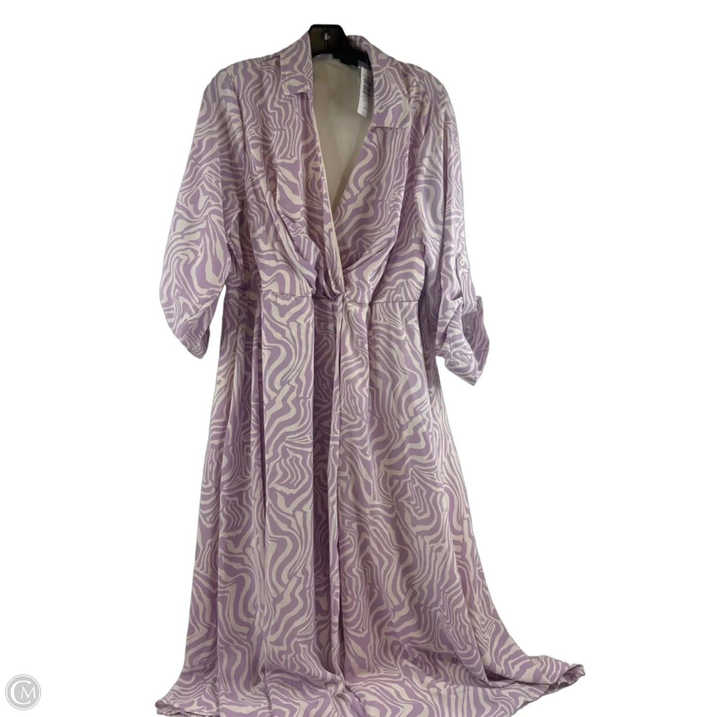 Dress Casual Midi By Torrid In Purple & White, Size: 1x