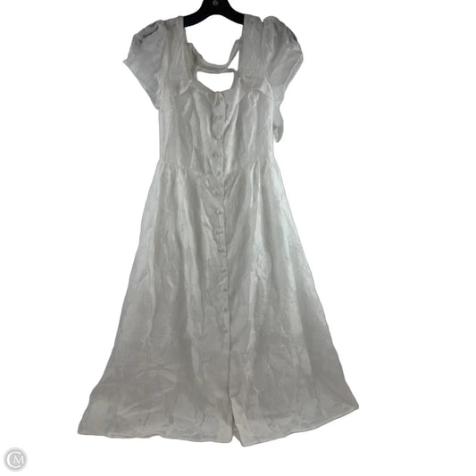 Dress Casual Midi By Clothes Mentor In White, Size: S