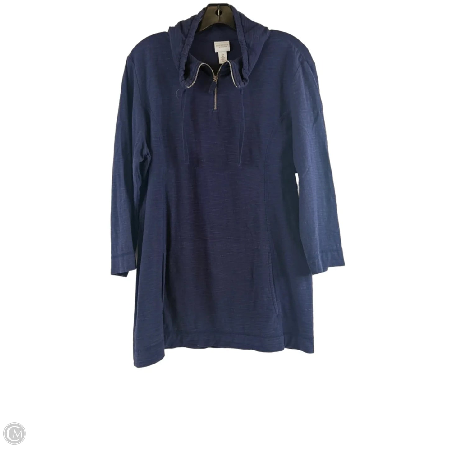 Top Long Sleeve Basic By Chicos In Navy, Size: L