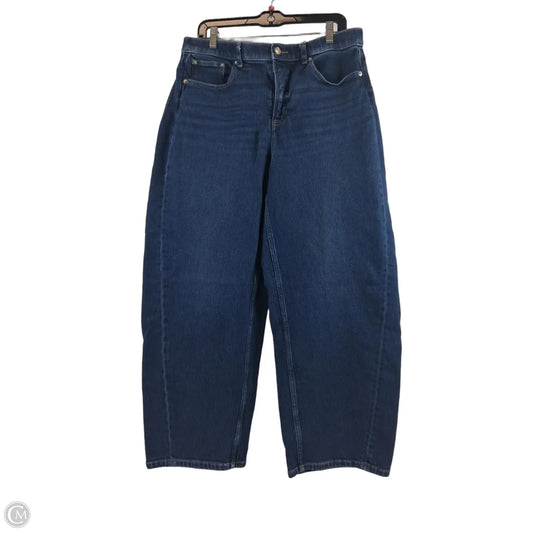 Jeans Wide Leg By Spanx In Blue Denim, Size: 14