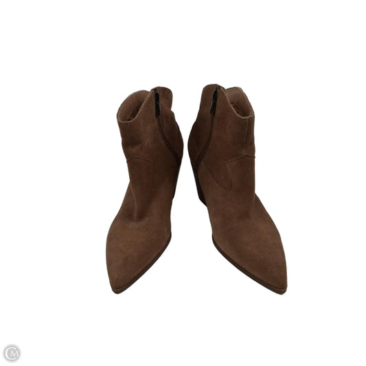 Boots Ankle Heels By Lucky Brand In Brown, Size: 9.5