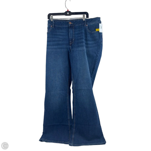 Jeans Flared By Maurices In Blue Denim, Size: 22