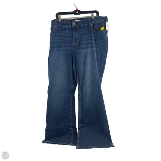 Jeans Flared By Maurices In Blue Denim, Size: 22