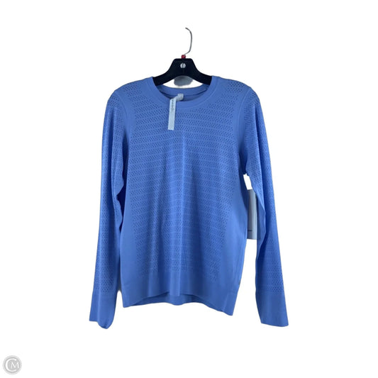 Athletic Top Long Sleeve Crewneck By Lululemon In Blue, Size: 6