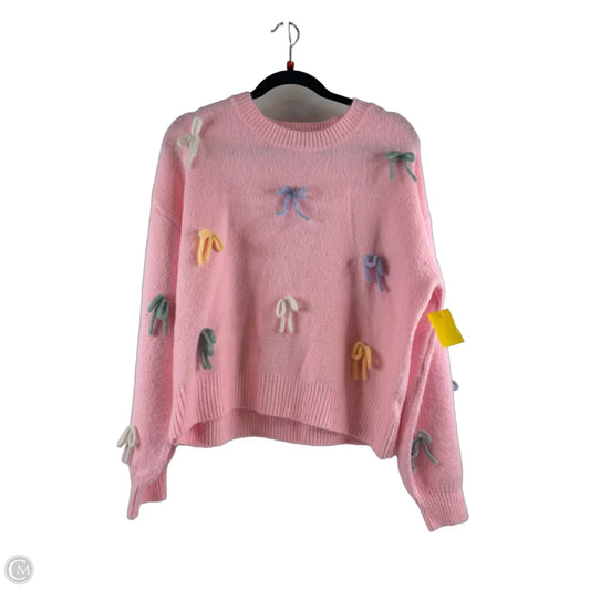 Sweater By Dreamers In Pink, Size: M