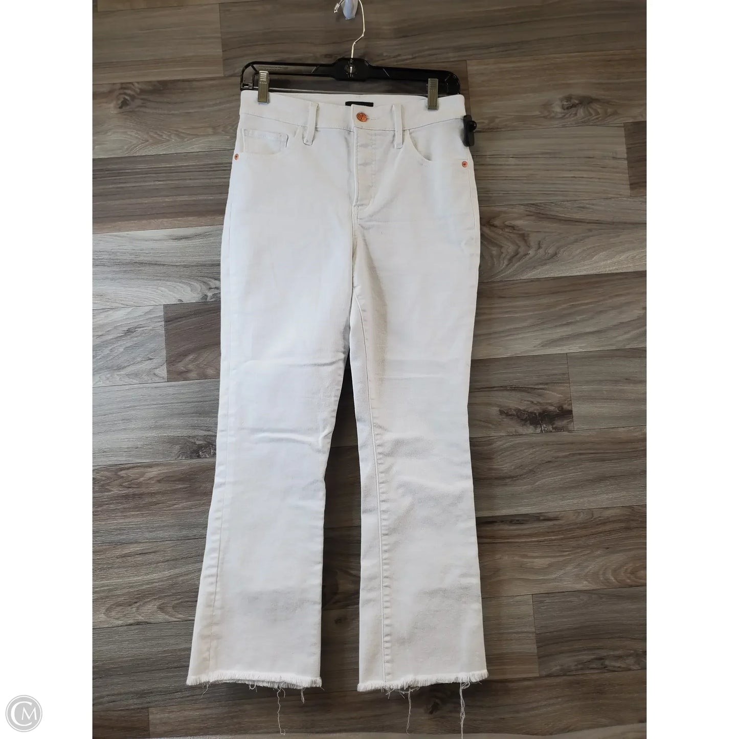 Jeans Cropped By Express In White, Size: 2