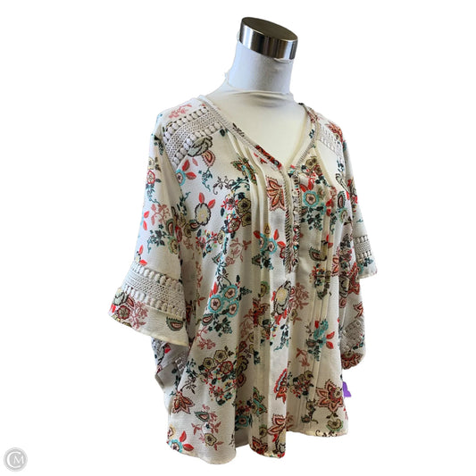 Top Short Sleeve By Zac And Rachel In Multi-colored, Size: M