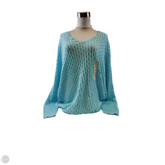Top Long Sleeve Basic By Sonoma In Aqua, Size: 3x
