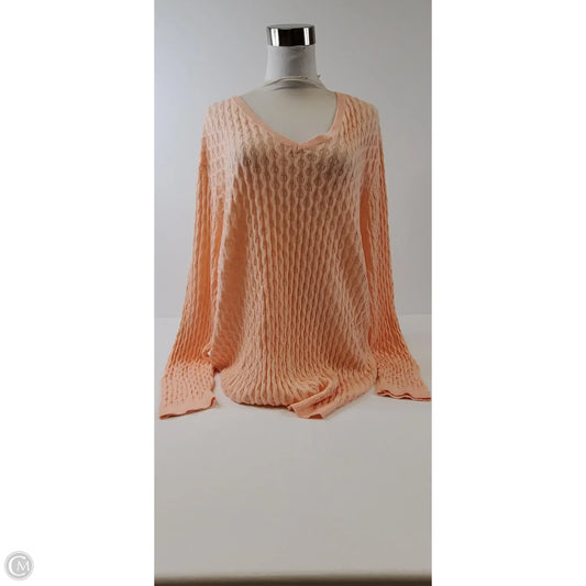 Top Long Sleeve Basic By Sonoma In Peach, Size: 3x