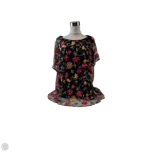 Top Short Sleeve By Cj Banks In Black & Yellow, Size: 3x